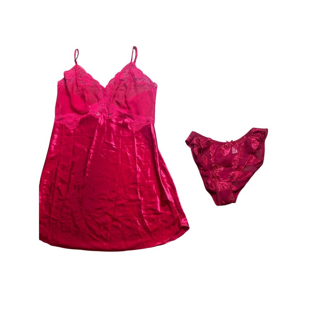 NWT Victoria’s Secret Gold Label Red Babydoll Slip Dress Lingerie